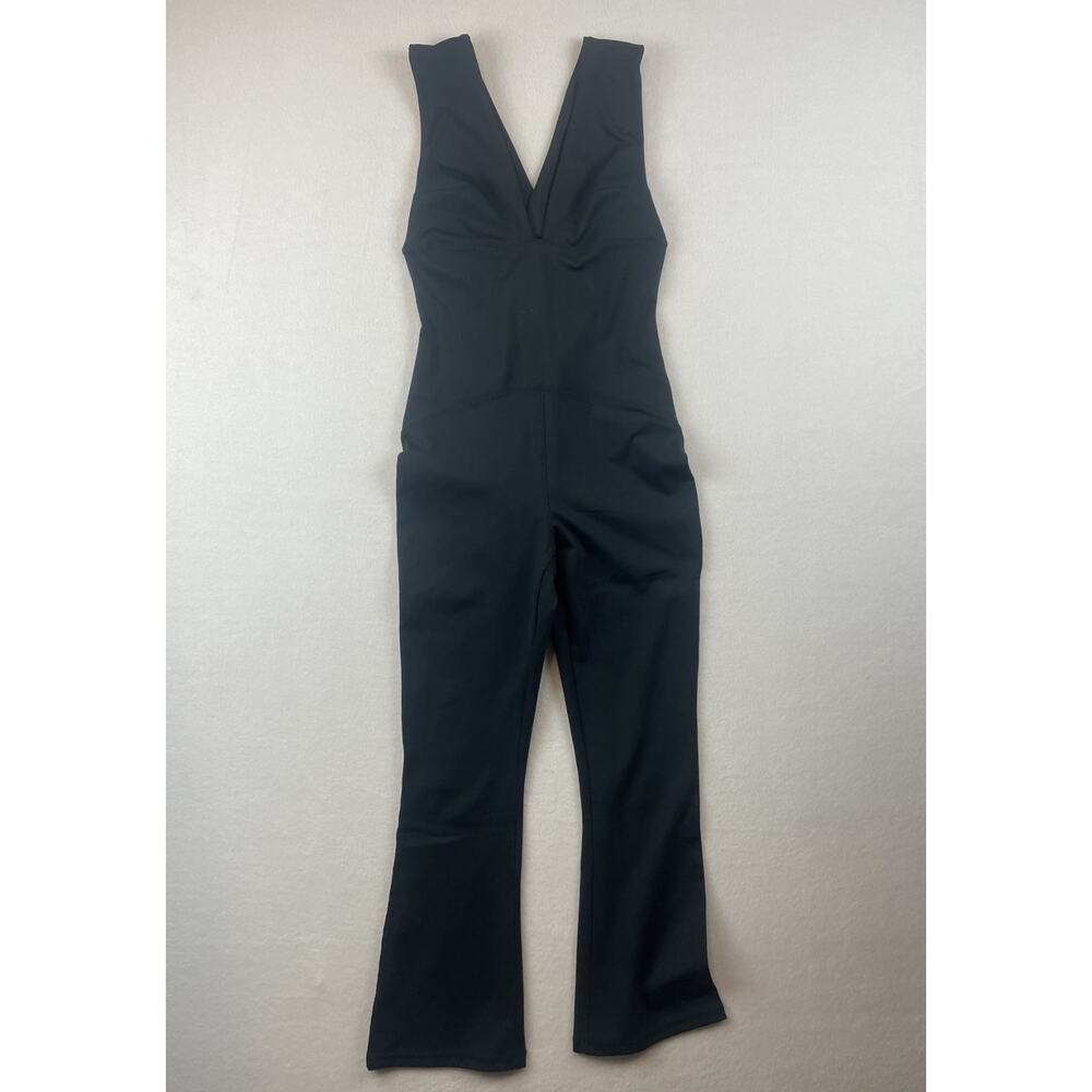 Free People Movement After Hours Womens Sz S/M Jumpsuit Black Sleeveless